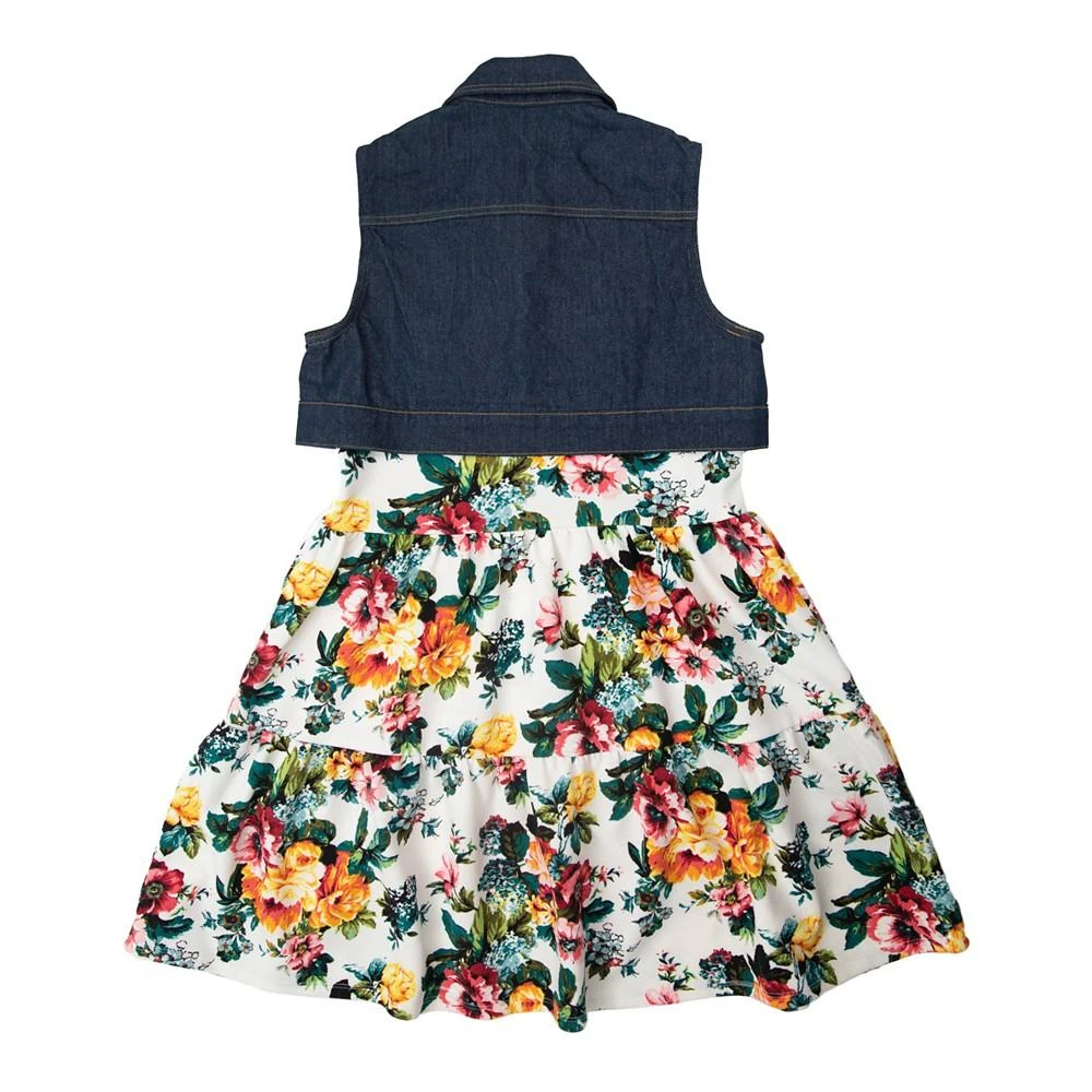 商品Emerald Sundae|Big Girls 2 Piece Tank Dress with Denim Vest Set,价格¥254,第2张图片详细描述