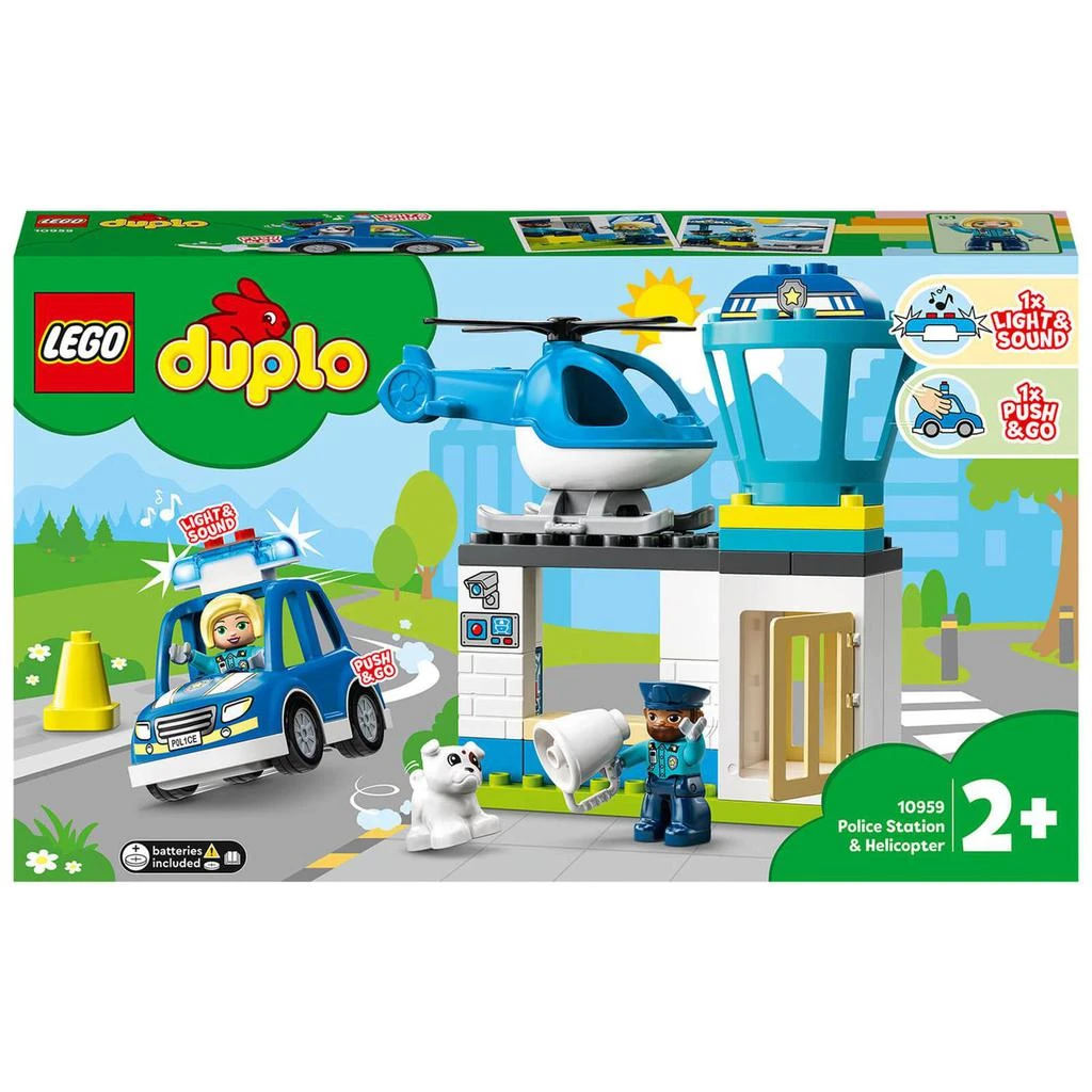 商品The Hut|LEGO DUPLO Rescue Police Station & Helicopter Toy Set (10959),价格¥432,第1张图片