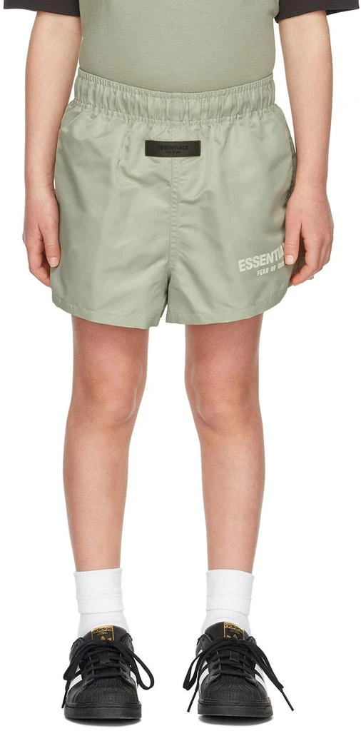 商品Essentials|Kids Green Running Shorts,价格¥192,第2张图片详细描述