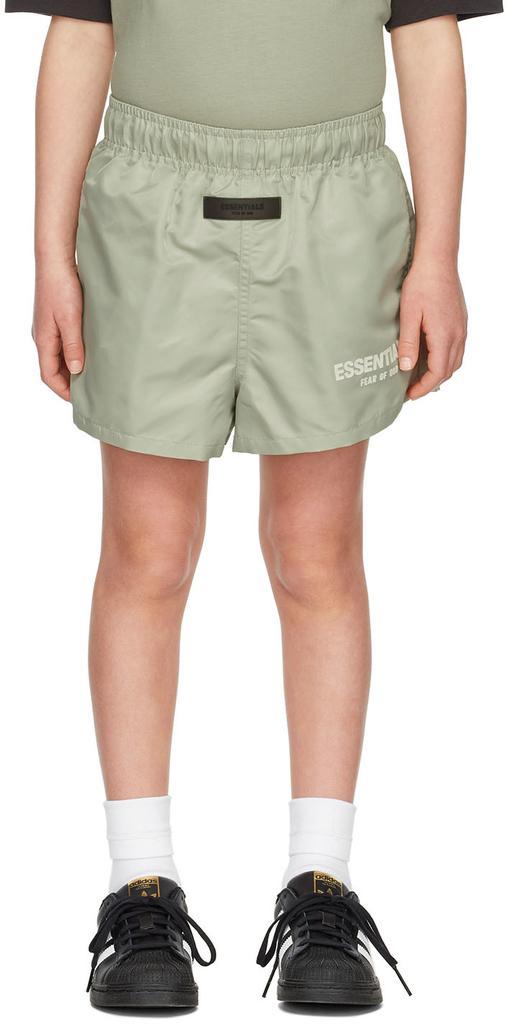 商品Essentials|Kids Green Running Shorts,价格¥330,第4张图片详细描述