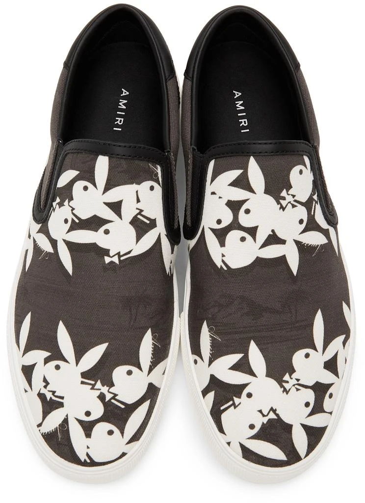 商品AMIRI|Grey & White Playboy Edition Slip-On Sneakers,价格¥1470,第5张图片详细描述