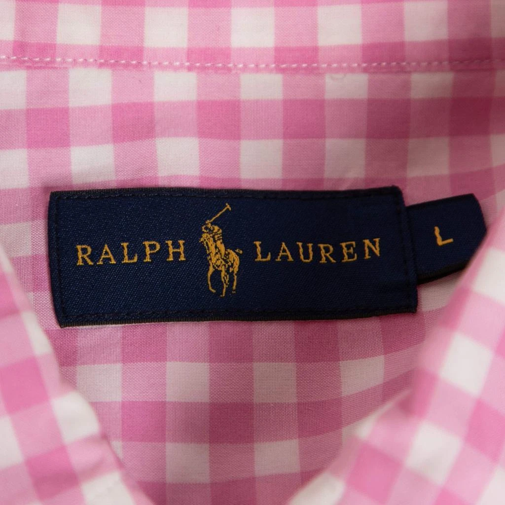 商品[二手商品] Ralph Lauren|Ralph Lauren Pink Gingham Check Cotton Button Front Short Sleeve Shirt L,价格¥841,第4张图片详细描述