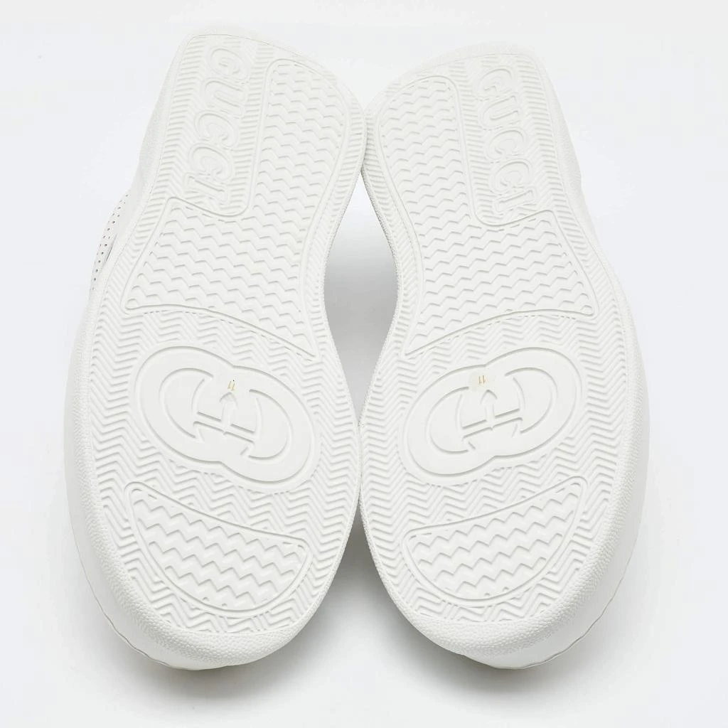 Gucci White Leather Web Trainer Low Top Sneakers Size 45 商品