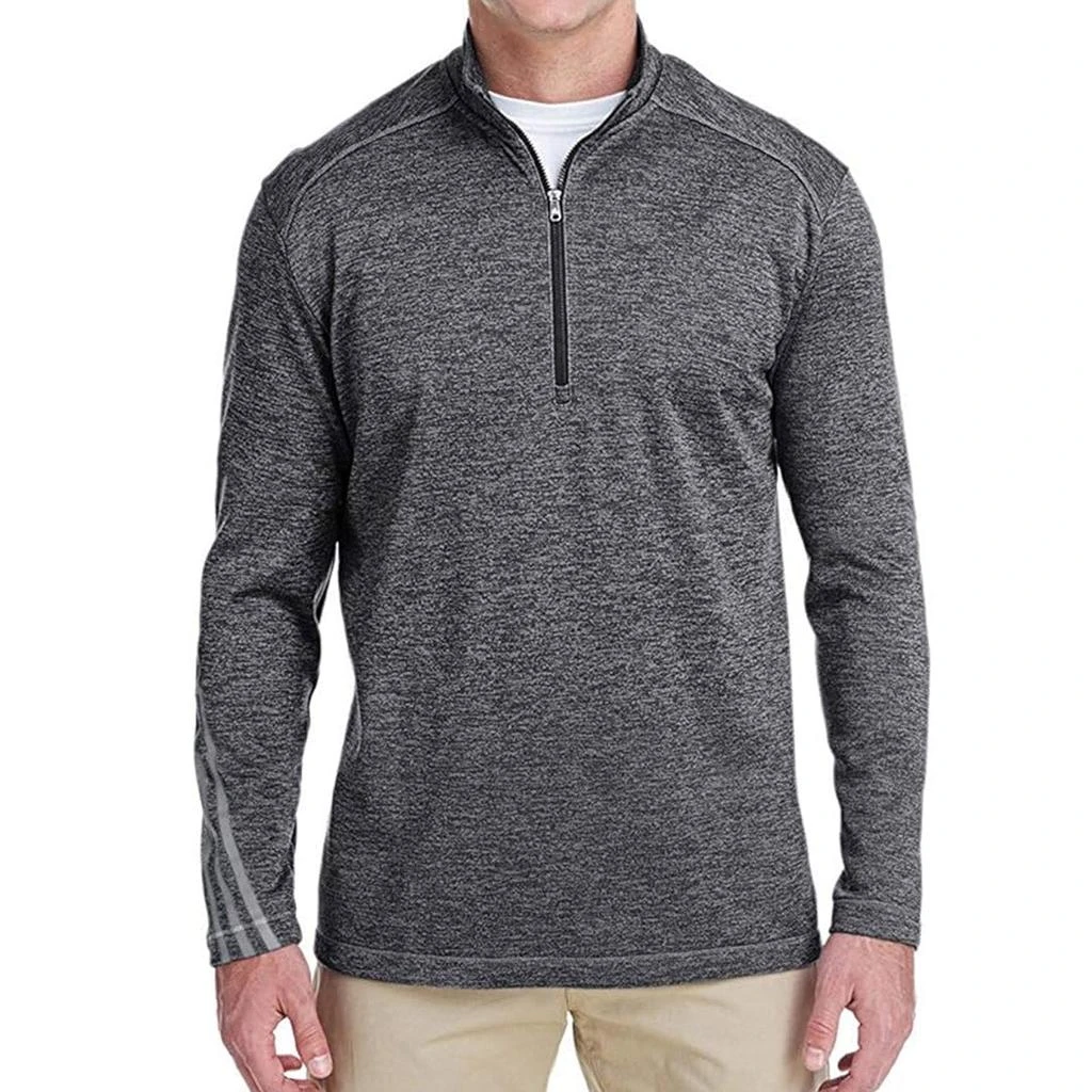 adidas Men's Brushed Terry Heathered Quarter-Zip Pullover 商品