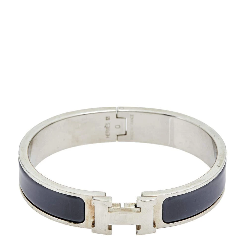 商品[二手商品] Hermes| Hermes Clic H Narrow Grey Enamel Palladium Plated Bracelet PM,价格¥1722,第5张图片详细描述