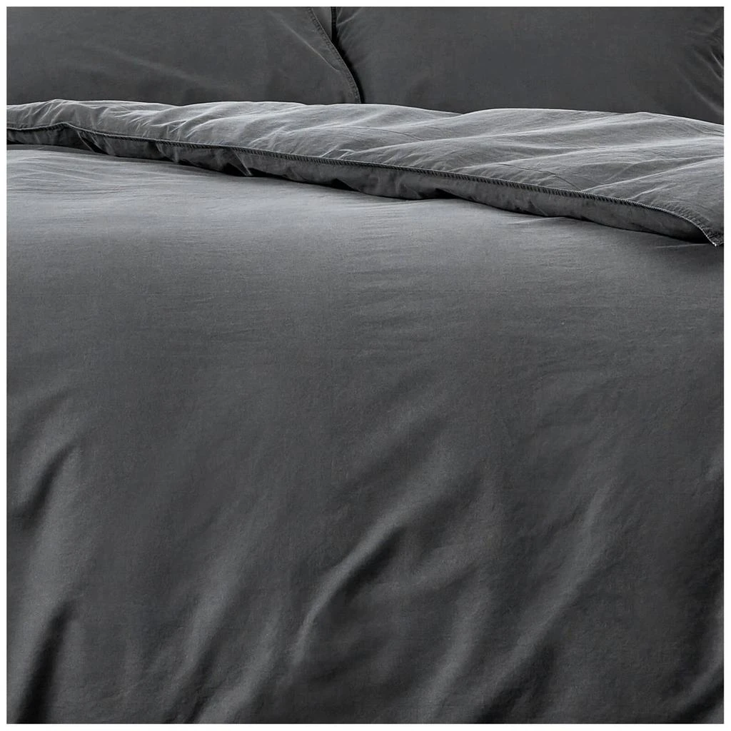 商品in homeware|ïn home Washed Cotton Duvet Set - Dark Grey,价格¥243,第3张图片详细描述