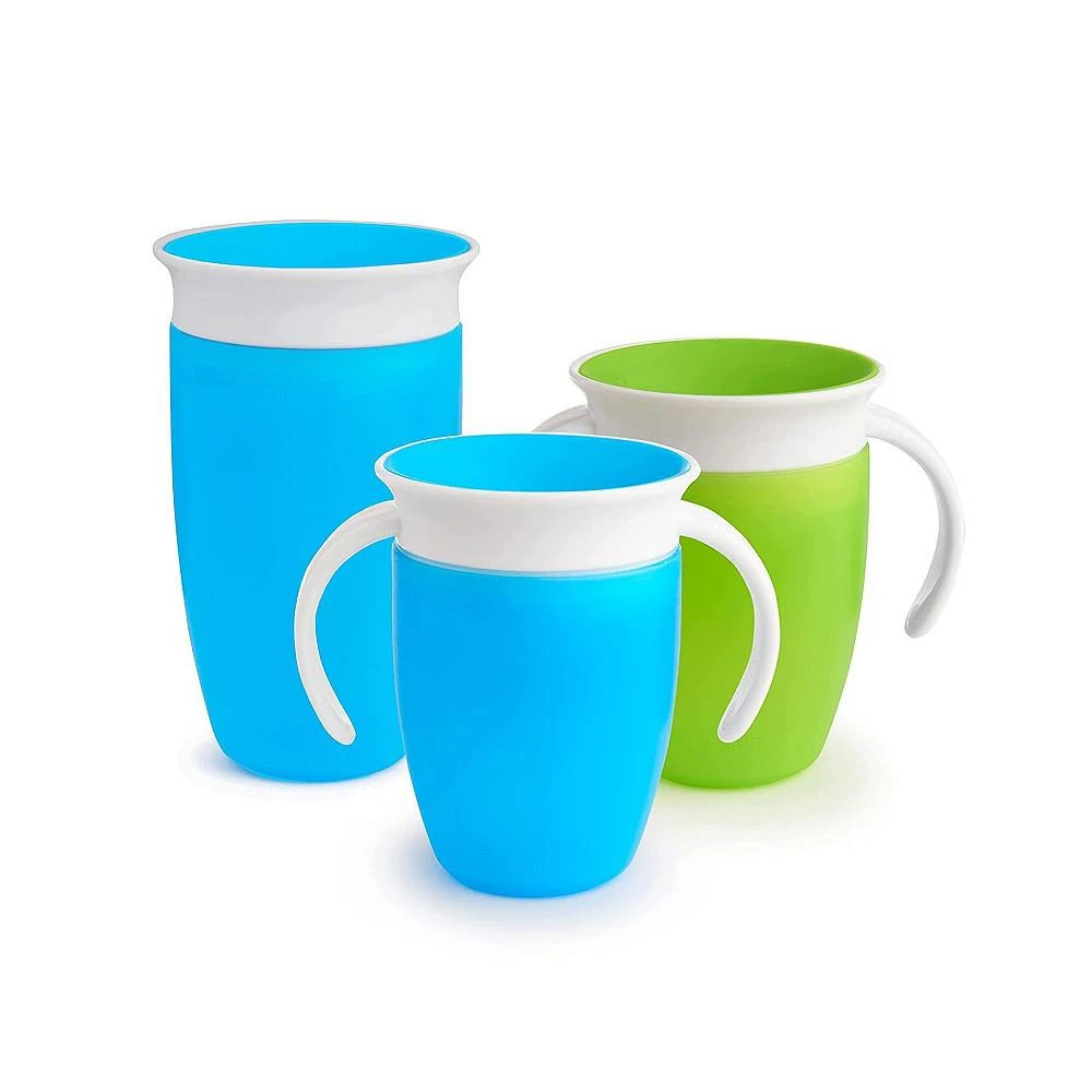 商品Munchkin|Miracle 360 Trainer and Sippy Cup Set, 7 and 10 oz, 3 Pack,价格¥214,第1张图片