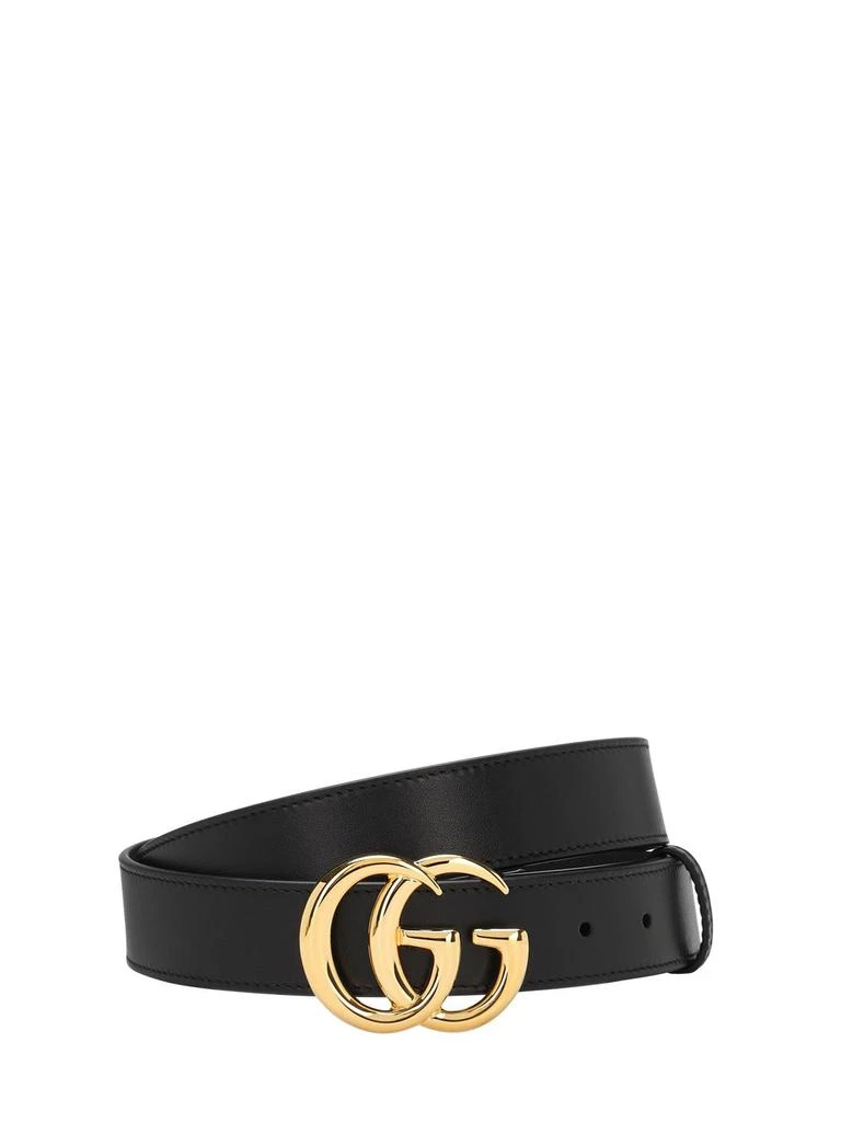 商品Gucci|3cm Gg Leather Belt,价格¥3673,第3张图片详细描述