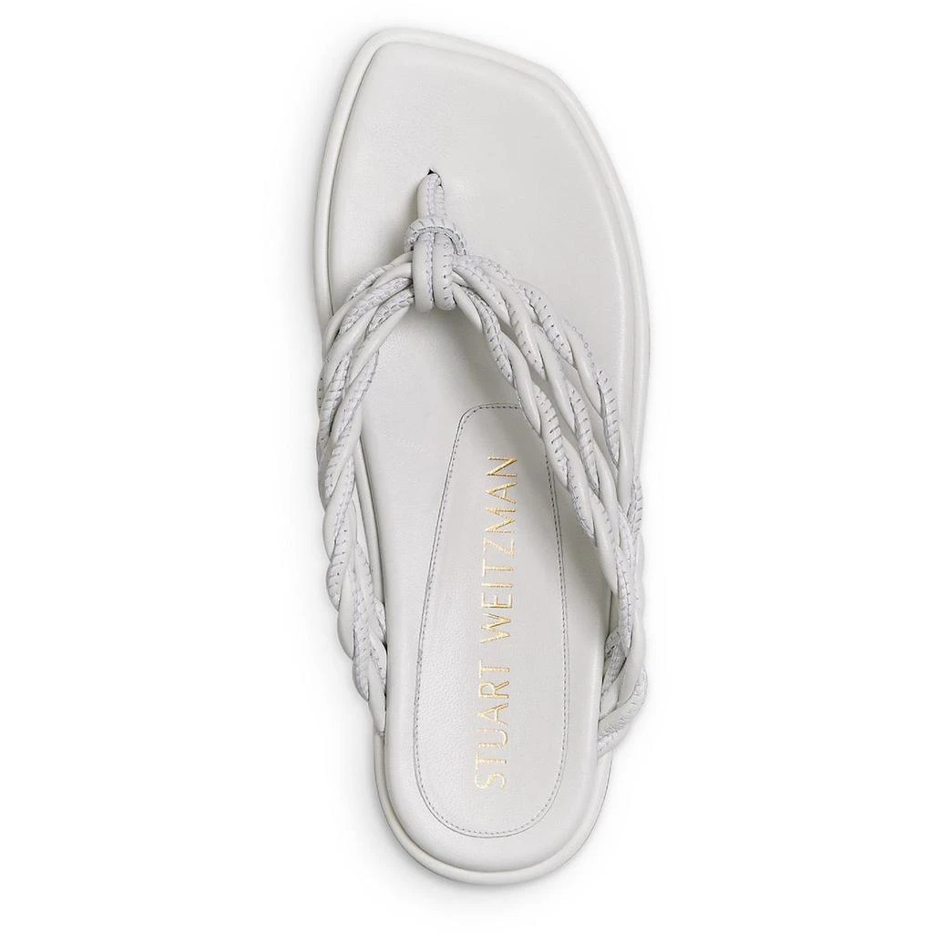 商品Stuart Weitzman|Stuart Weitzman Womens Calypso Leather Square Toe Flip-Flops,价格¥361,第3张图片详细描述