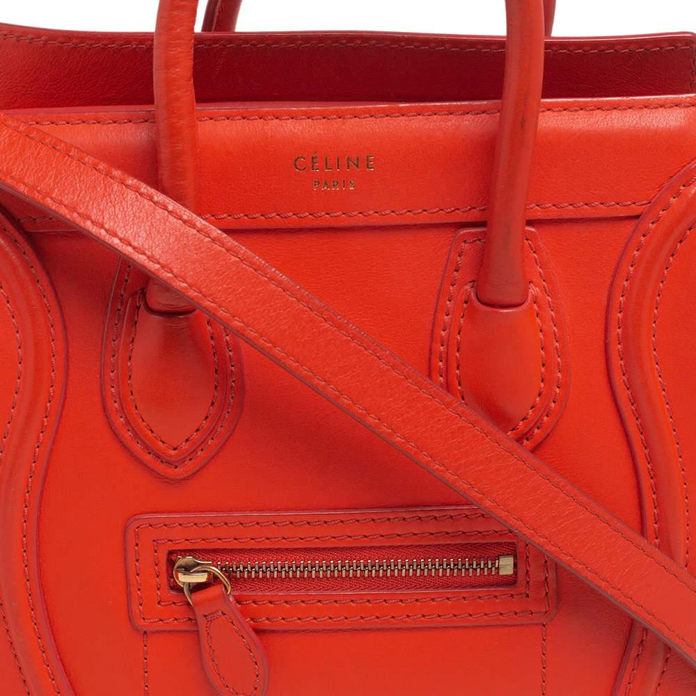 Céline Orange Leather Nano Luggage Tote 商品