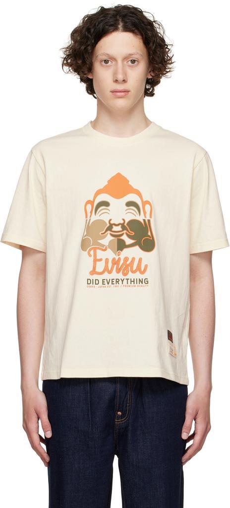 商品Evisu|Off-White Cotton T-Shirt,价格¥802,第1张图片