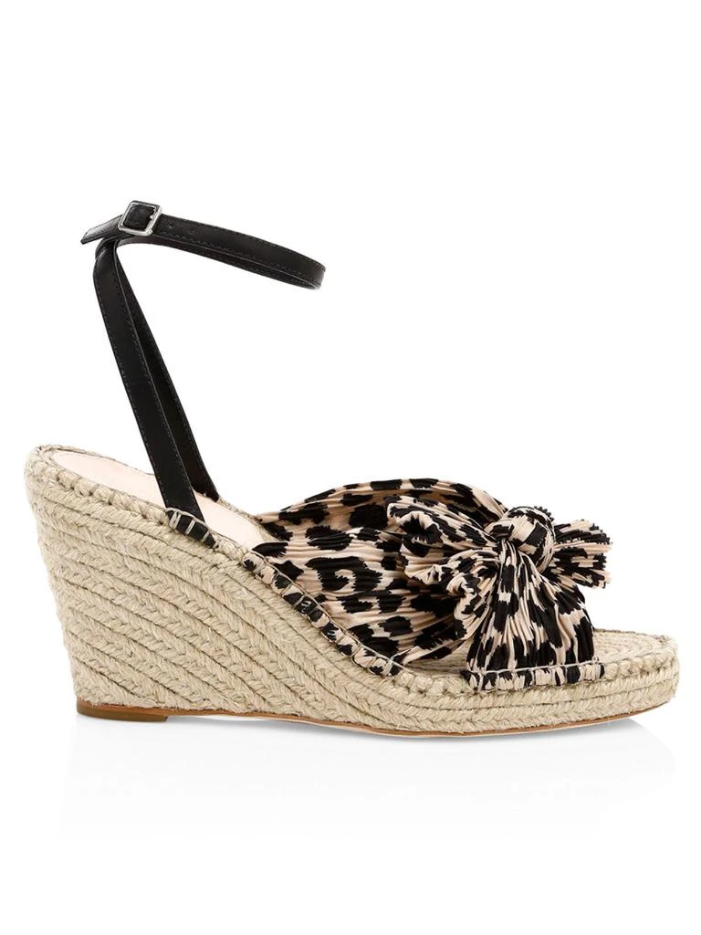 商品Loeffler Randall|Charley Knotted Leopard-Print Espadrille Wedge Sandals,价格¥944,第1张图片