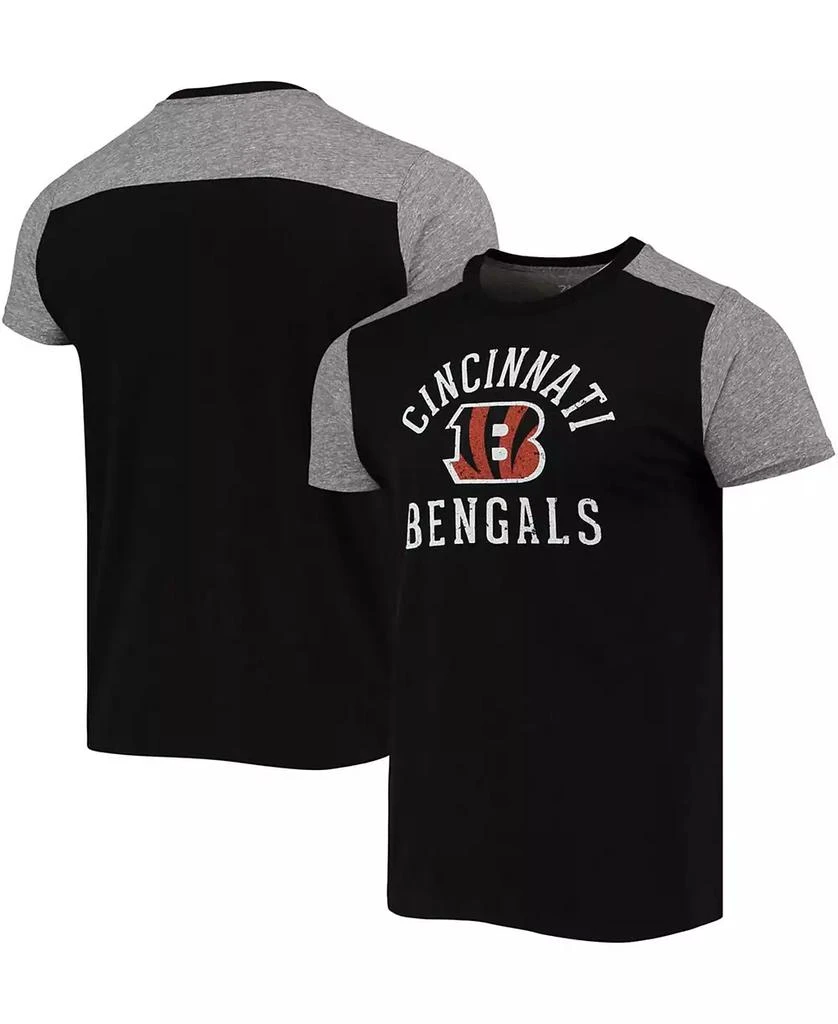 商品Majestic|Men's Black, Gray Cincinnati Bengals Field Goal Slub T-shirt,价格¥335,第1张图片