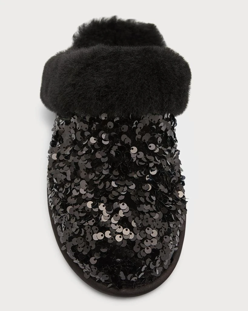 商品UGG|Scuffette Sequin Shearling Flat Slippers,价格¥294,第4张图片详细描述