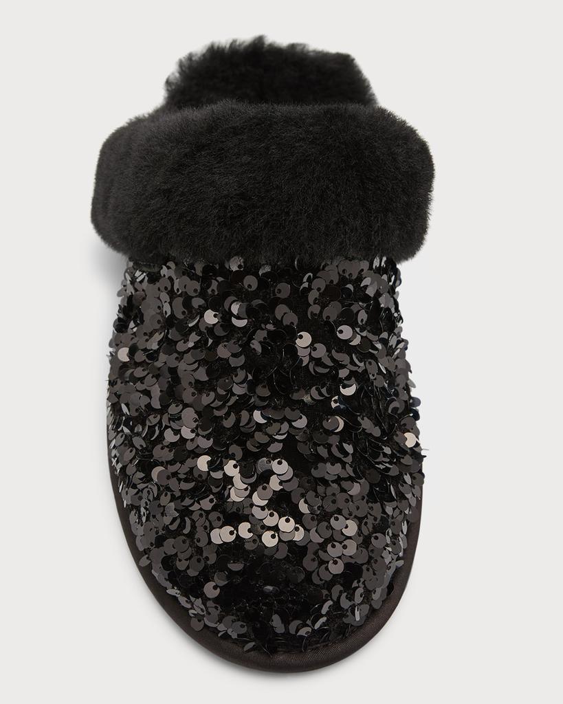 商品UGG|Scuffette Sequin Shearling Flat Slippers,价格¥357,第6张图片详细描述