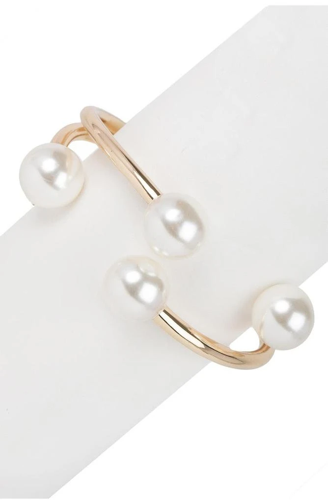商品SAACHI|Hinged Faux Pearl Cuff,价格¥244,第1张图片