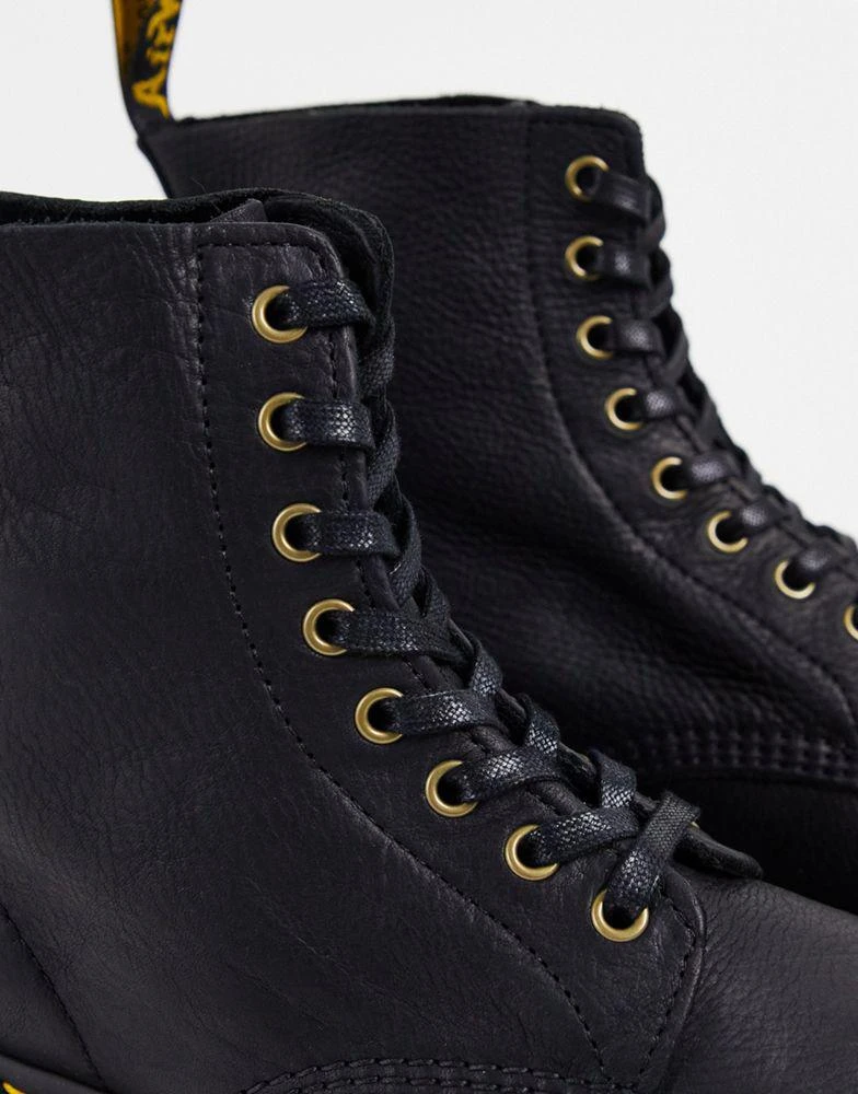 商品Dr. Martens|Dr Martens 1460 pascal 8 eye boots in black ambassador,价格¥1358,第3张图片详细描述