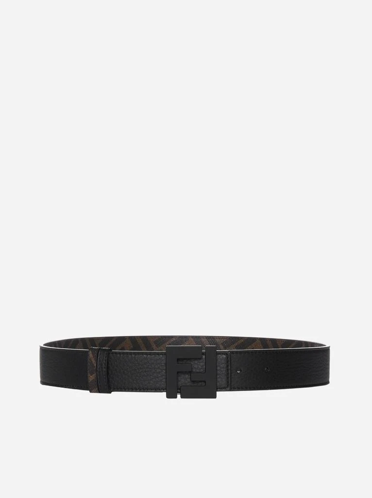 商品Fendi|Leather and FF fabric reversible belt,价格¥3996,第1张图片