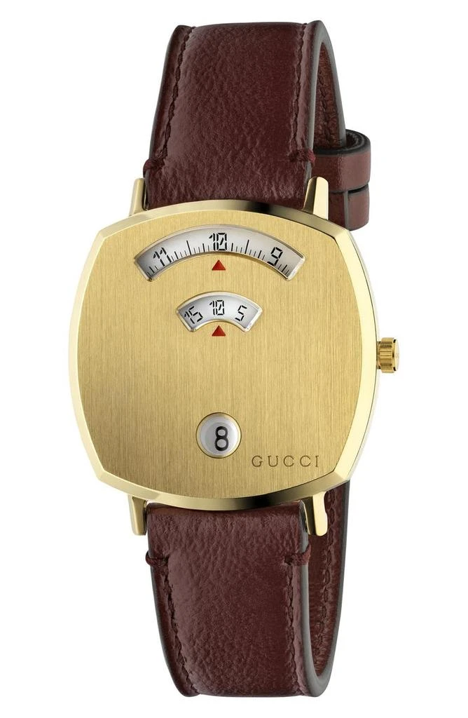 商品Gucci|Grip Leather Strap Watch, 35mm,价格¥6605,第1张图片
