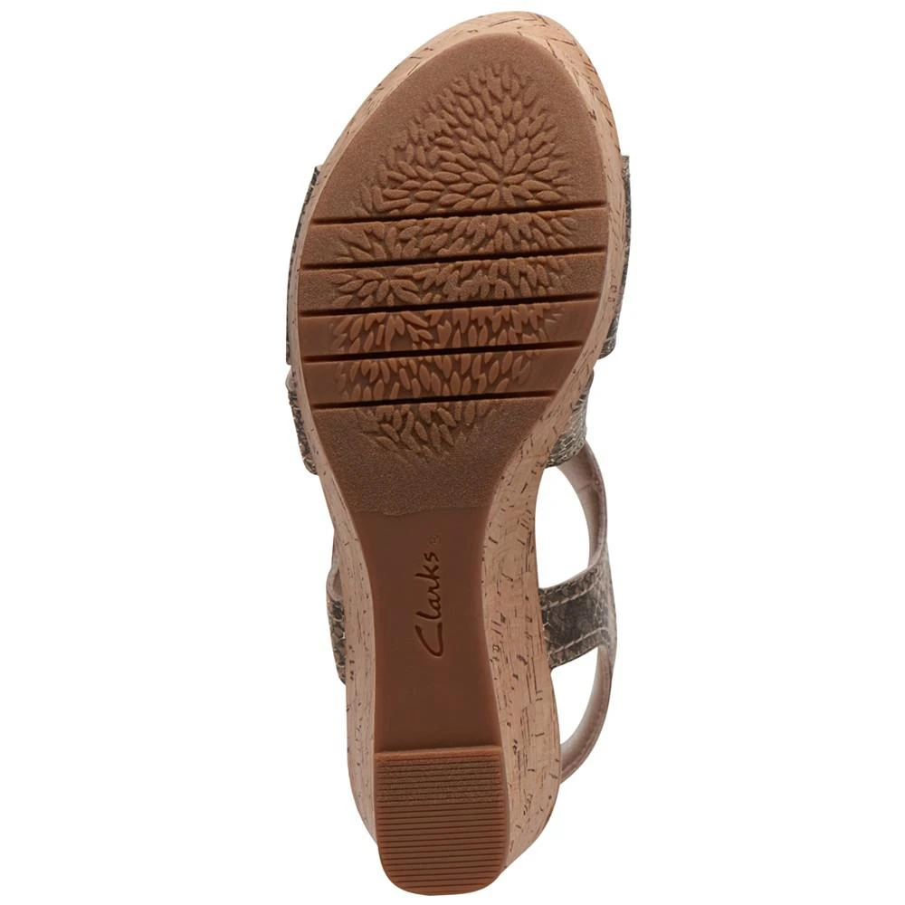 商品Clarks|Women's Rose Way Crisscross Cork-Wedge Sandals,价格¥439,第5张图片详细描述