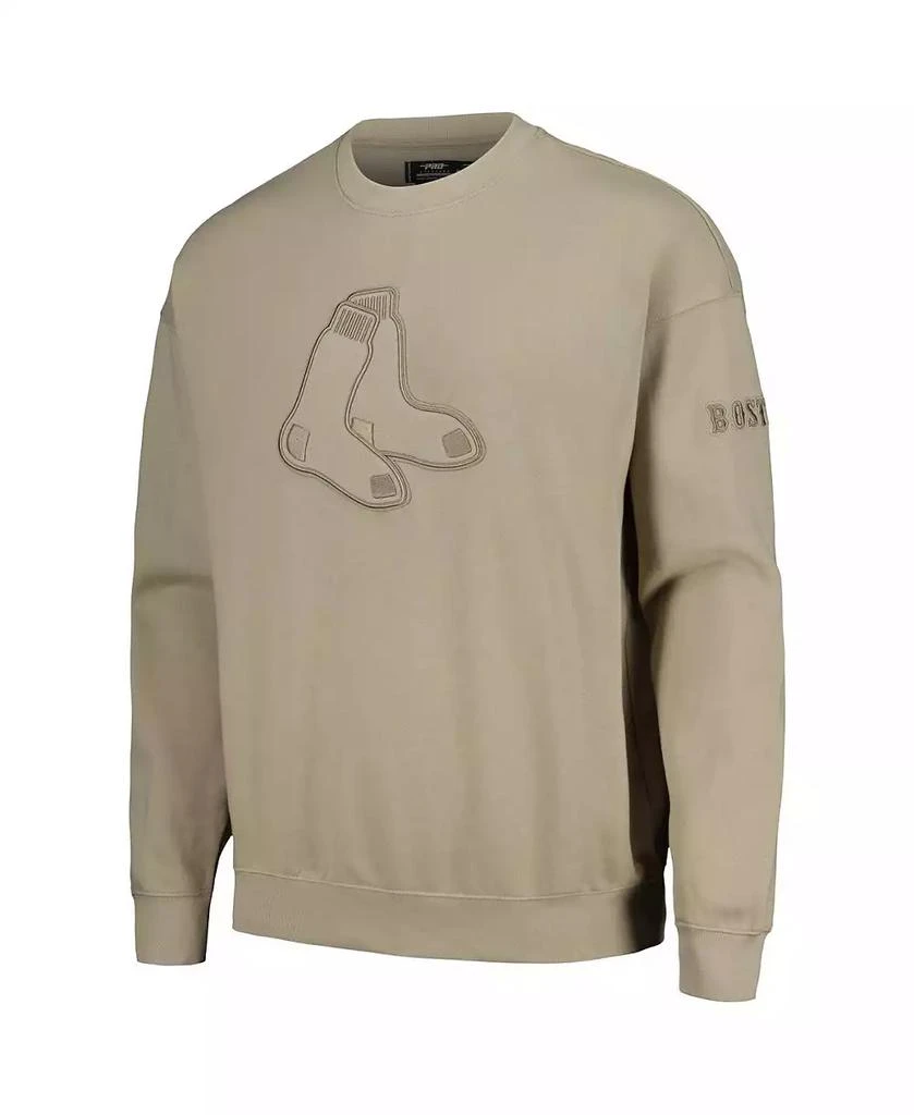 商品Pro Standard|Men's Pewter Boston Red Sox Neutral Drop Shoulder Pullover Sweatshirt,价格¥708,第2张图片详细描述