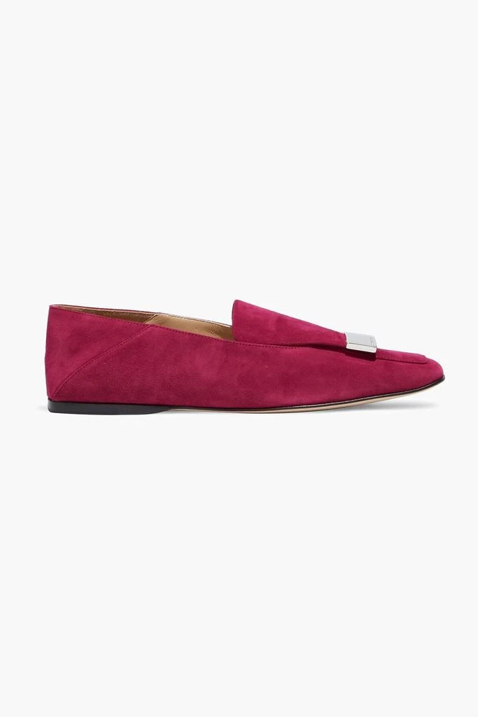 商品Sergio Rossi|sr1 suede collapsible-heel loafers,价格¥1672,第1张图片