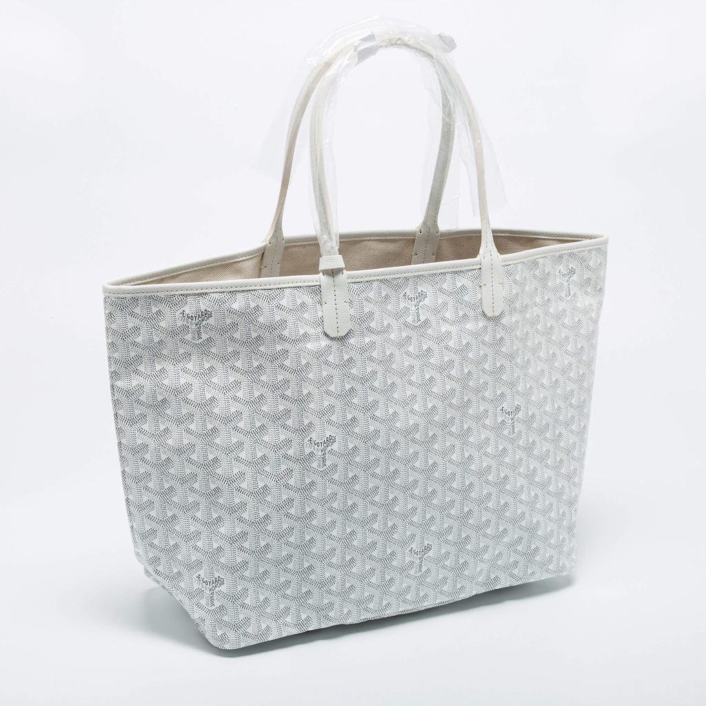 Goyard White Goyardine Coated Canvas and Leather Saint Louis PM Tote商品第3张图片规格展示