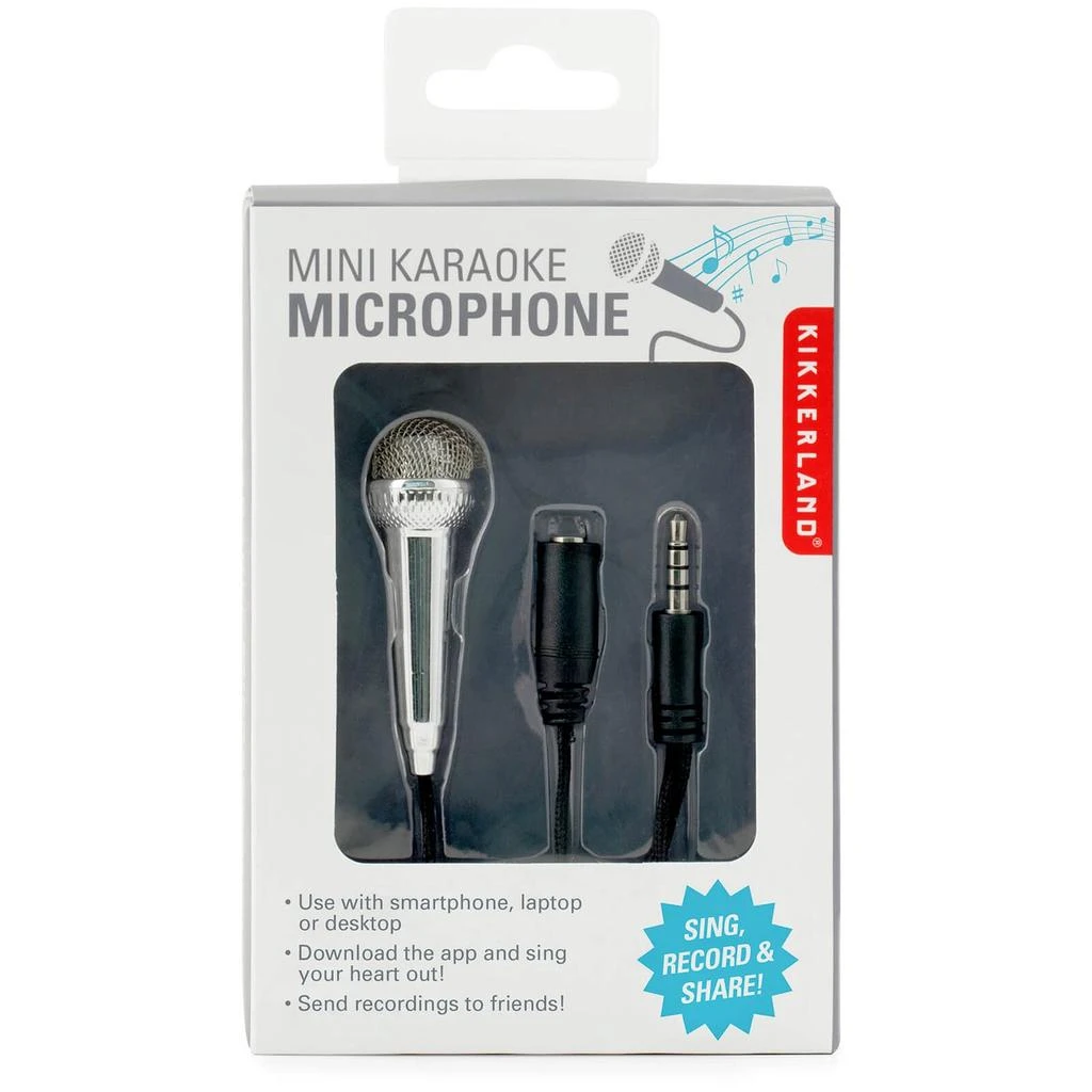 商品Kikkerland|Mini Karaoke Microphone - Silver,价格¥118,第3张图片详细描述