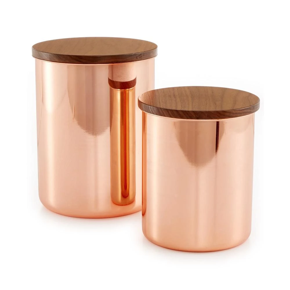 商品Martha Stewart|Set of 2 Heirloom Copper Plated Canisters, Created for Macy's ,价格¥223,第1张图片