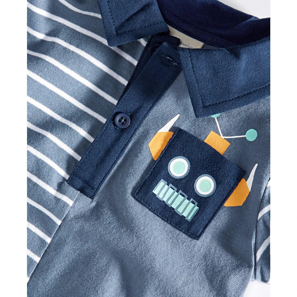 商品First Impressions|Baby Boys Robot Pocket Cotton Sunsuit, Created for Macy's,价格¥68,第3张图片详细描述