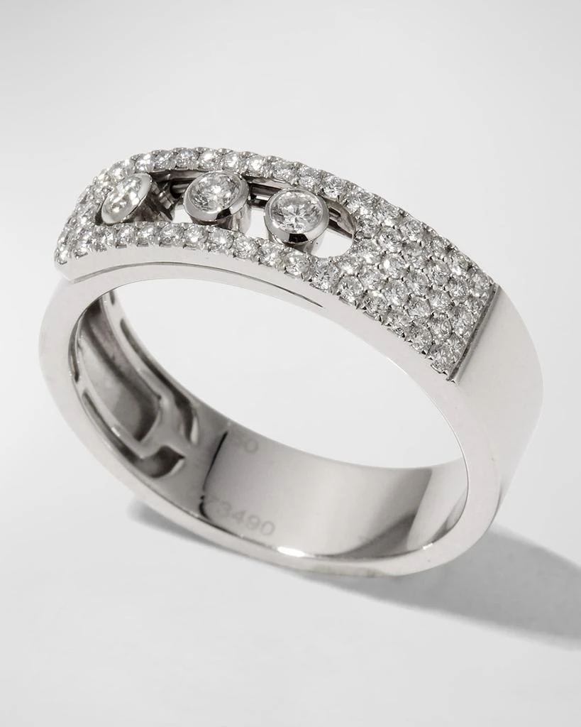 商品Messika|Move Pavé 18K White Gold 3-Diamond Ring, EU 53 / US 6.25,价格¥32590,第3张图片详细描述