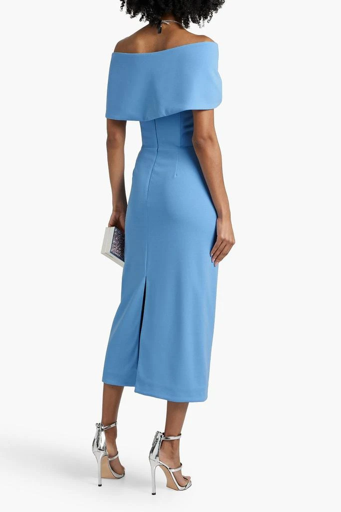 商品RHEA COSTA|Chiara off-the-shoulder draped crepe midi dress,价格¥1888,第3张图片详细描述