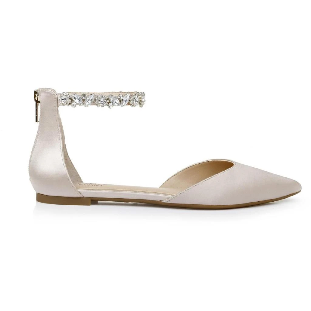 商品Badgley Mischka|Jewel Badgley Mischka Womens Cassidy Embellished Evening Pointed Toe Flats,价格¥568,第3张图片详细描述