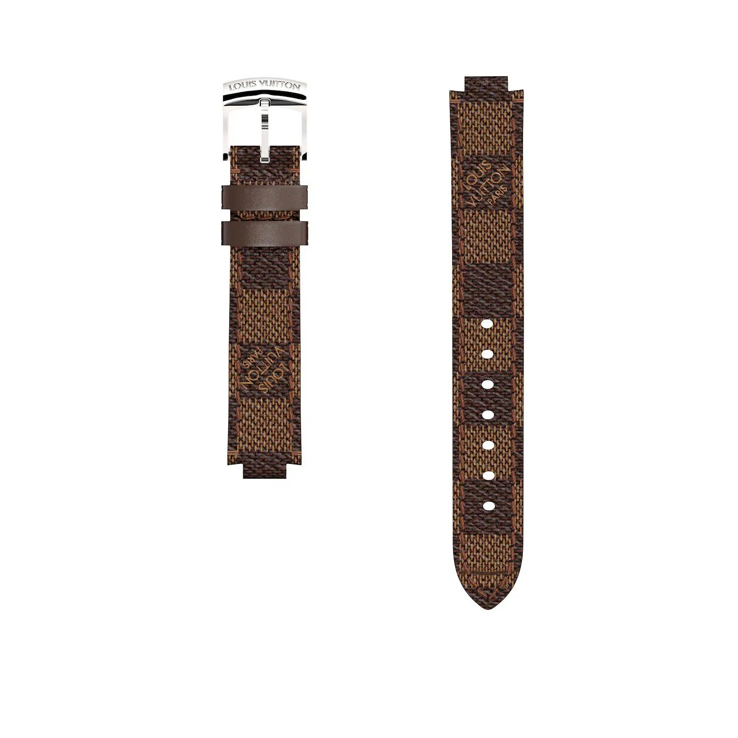【预售】 LV路易威登 25春夏 女士 手表带 Bracelet de montre Tambour en toile Damier Ébène R15184  商品