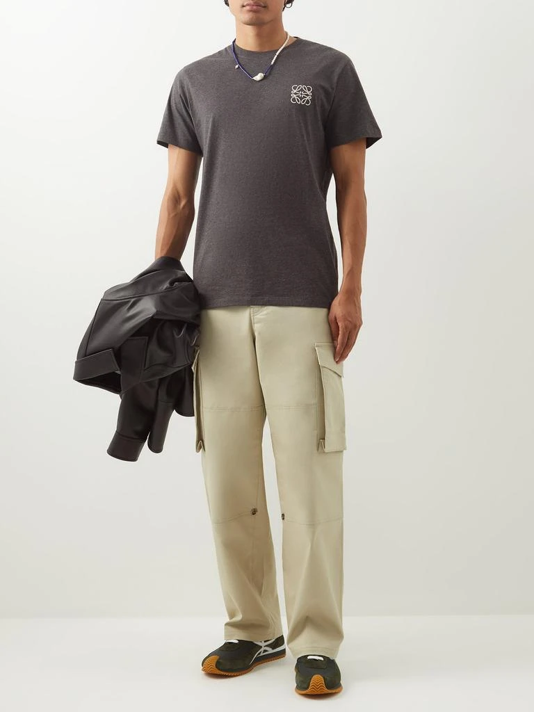 商品Loewe|Anagram-embroidered cotton-jersey T-shirt,价格¥2643,第2张图片详细描述