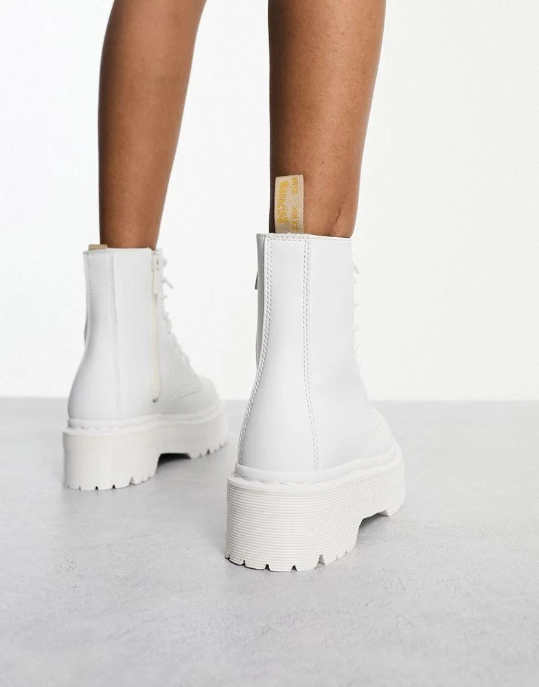 商品Dr. Martens|Dr Martens Vegan Jadon II Mono boots in white,价格¥1207,第2张图片详细描述