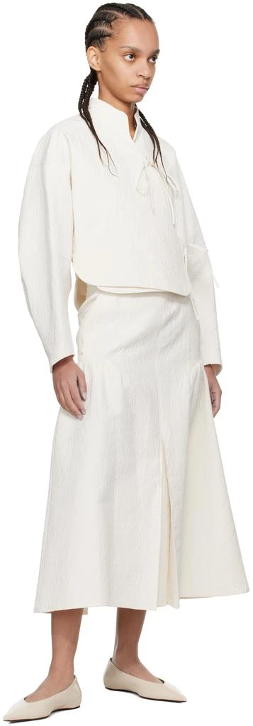 商品Mame Kurogouchi|Off-White Box Pleat Maxi Skirt,价格¥1688,第4张图片详细描述