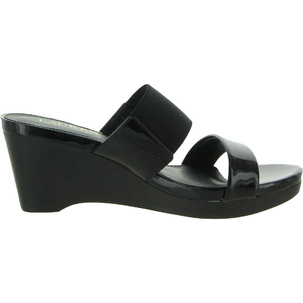 商品Ralph Lauren|Lauren Ralph Lauren Womens Rhianna Leather Stretch Wedge Sandals,价格¥261,第2张图片详细描述