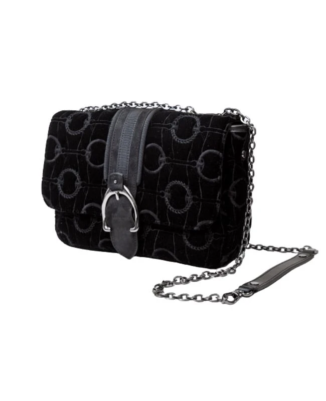 商品Longchamp|Longchamp Amazone Black Velour Women's Crossbody Bag L1357674001,价格¥1570,第1张图片