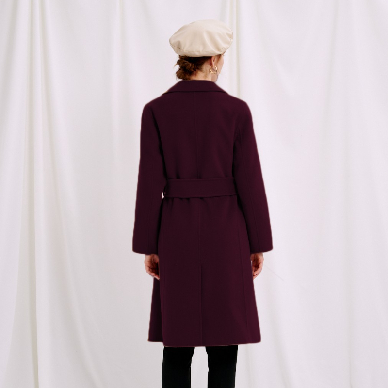 Denver Coat - Plum | Denver羊毛大衣 - 紫红色商品第5张图片规格展示
