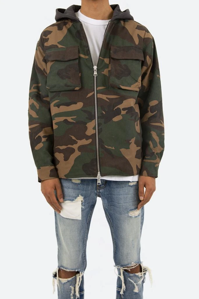 商品MNML|Camo Hooded Zip Up - Woodland Camo,价格¥359,第1张图片