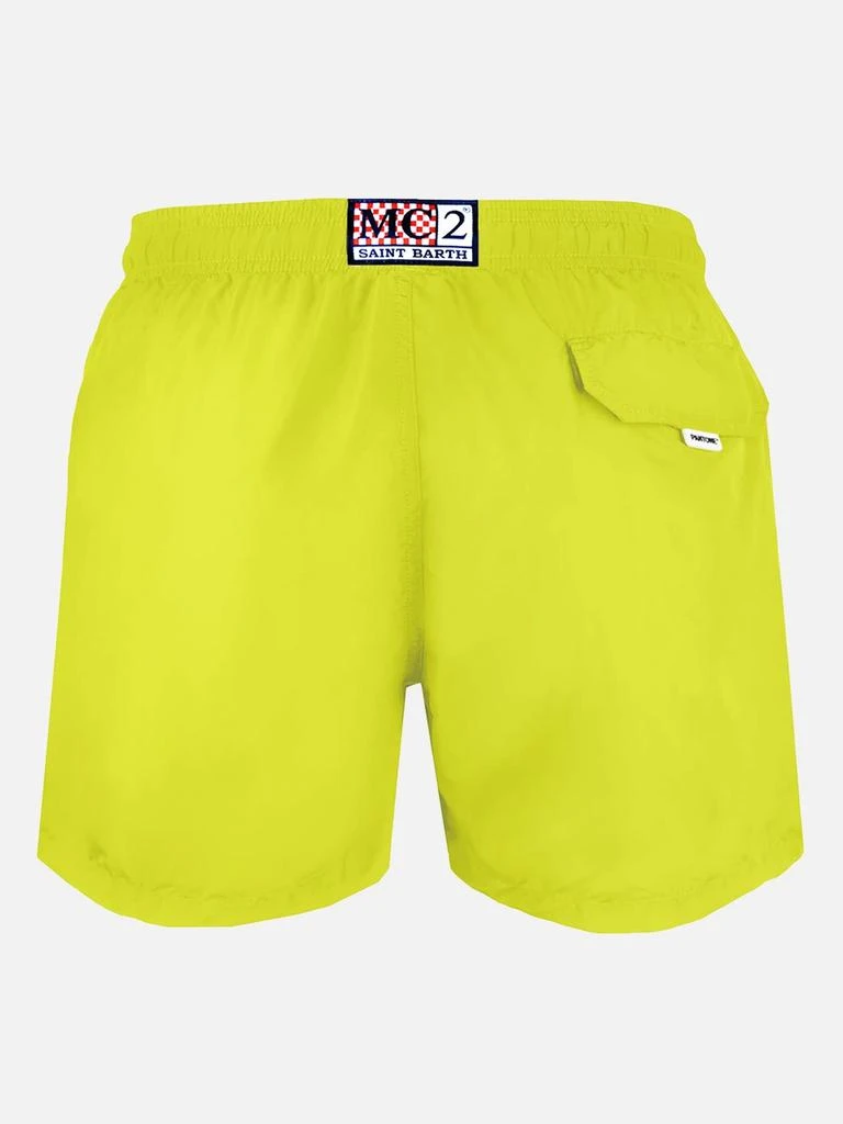 商品Mc2 Saint Barth|Man Fluo Yellow Lightweight Fabric Swim Shorts Lighting Pantone | Pantone® Special Edition,价格¥1315,第2张图片详细描述