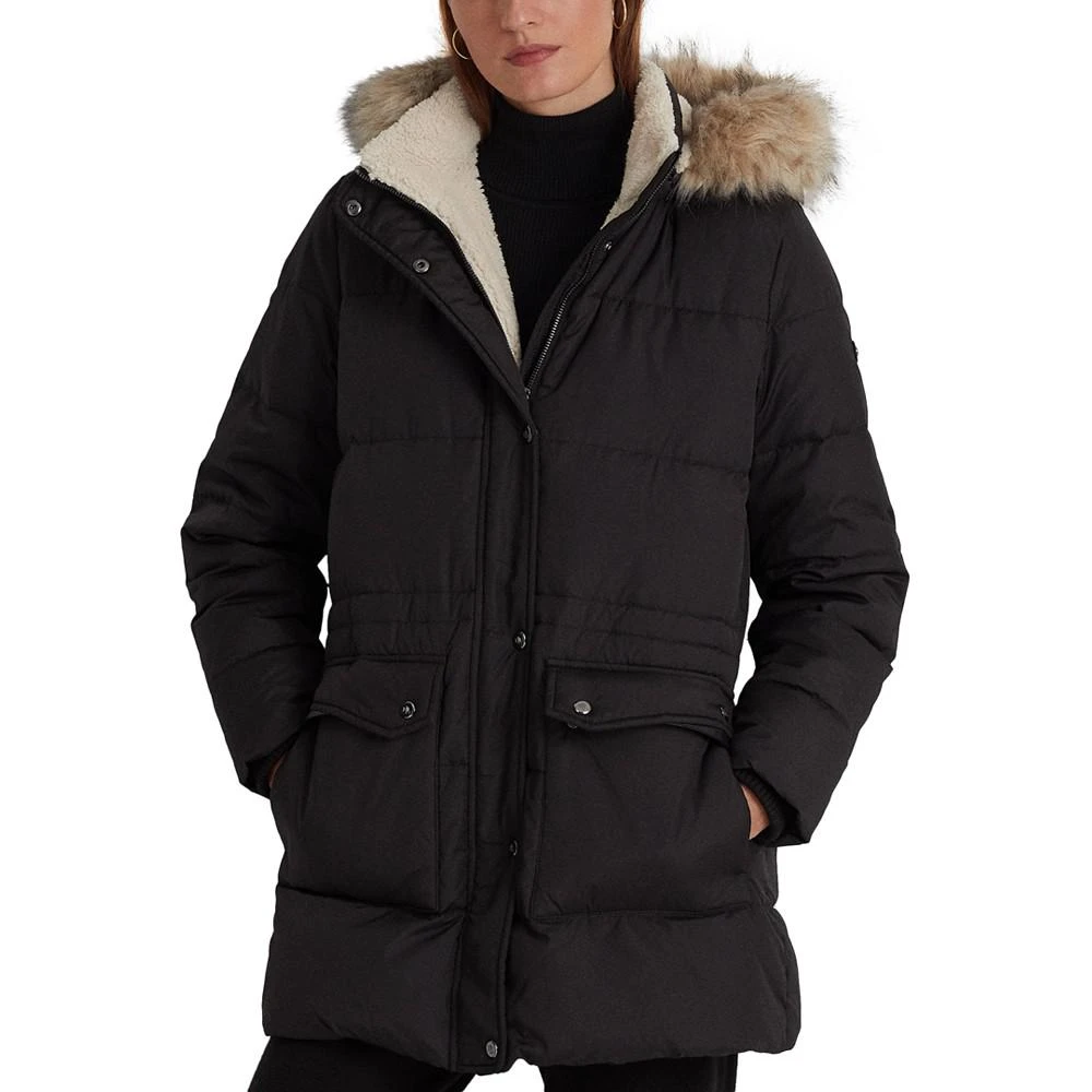 商品Ralph Lauren|Women's Faux-Fur-Trim Hooded Anorak Puffer Coat,价格¥2633,第3张图片详细描述