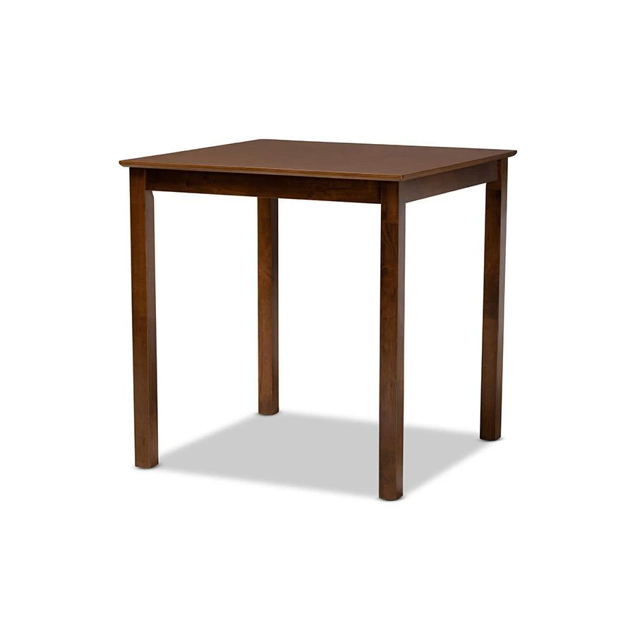 商品Baxton Studio|Walnut Brown Finished Wood Counter Height Pub Table,价格¥1762,第1张图片