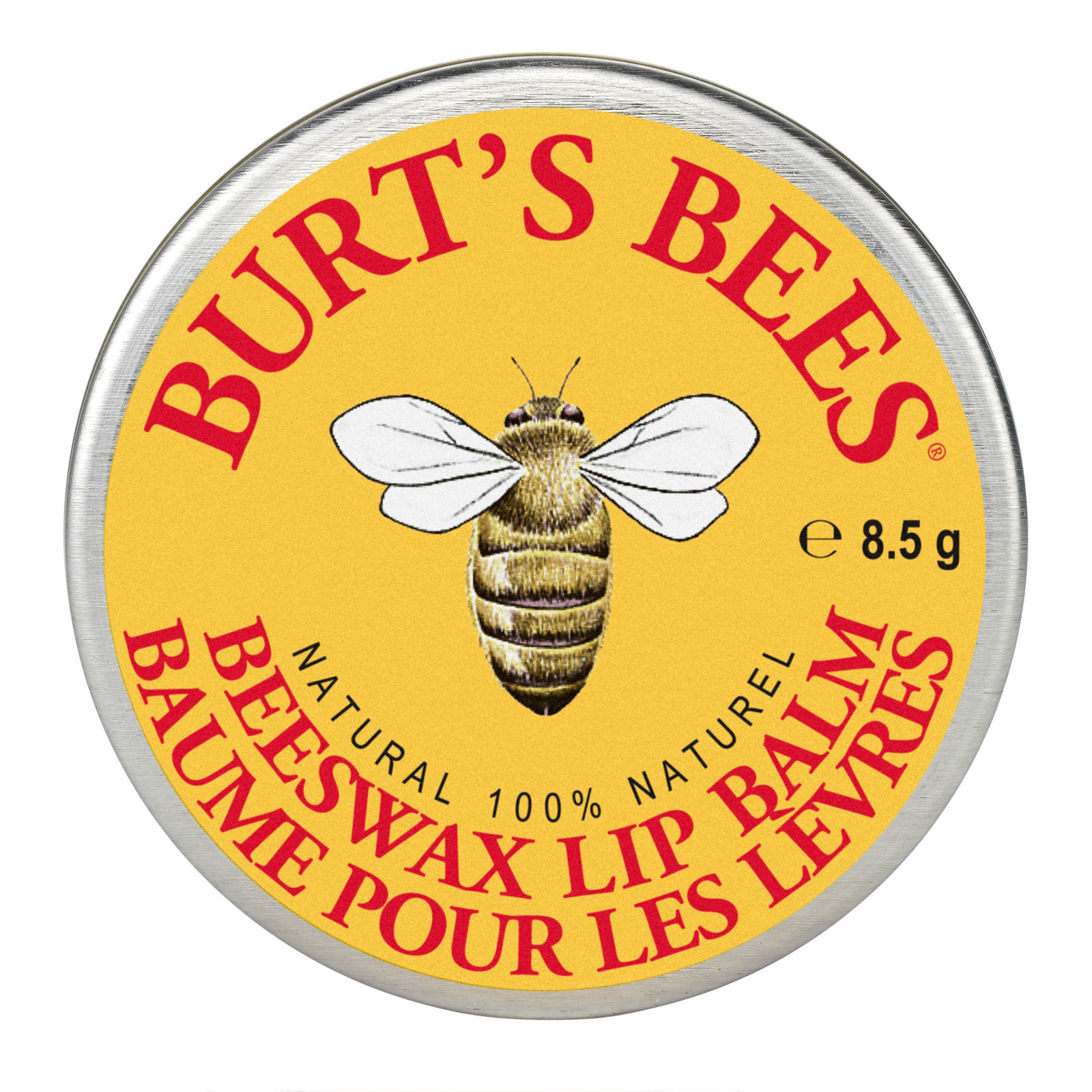 商品Burt's Bees|Burt's Bees 小蜜蜂 蜂蜡润唇膏 铁盒装 8.5g,价格¥45,第1张图片