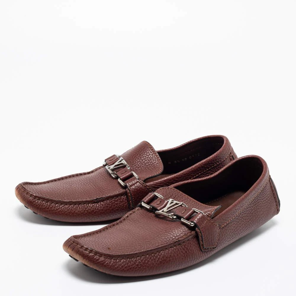 商品[二手商品] Louis Vuitton|Louis Vuitton Burgundy Leather Hockenheim Loafers Size 42.5 ,价格¥2552,第2张图片详细描述
