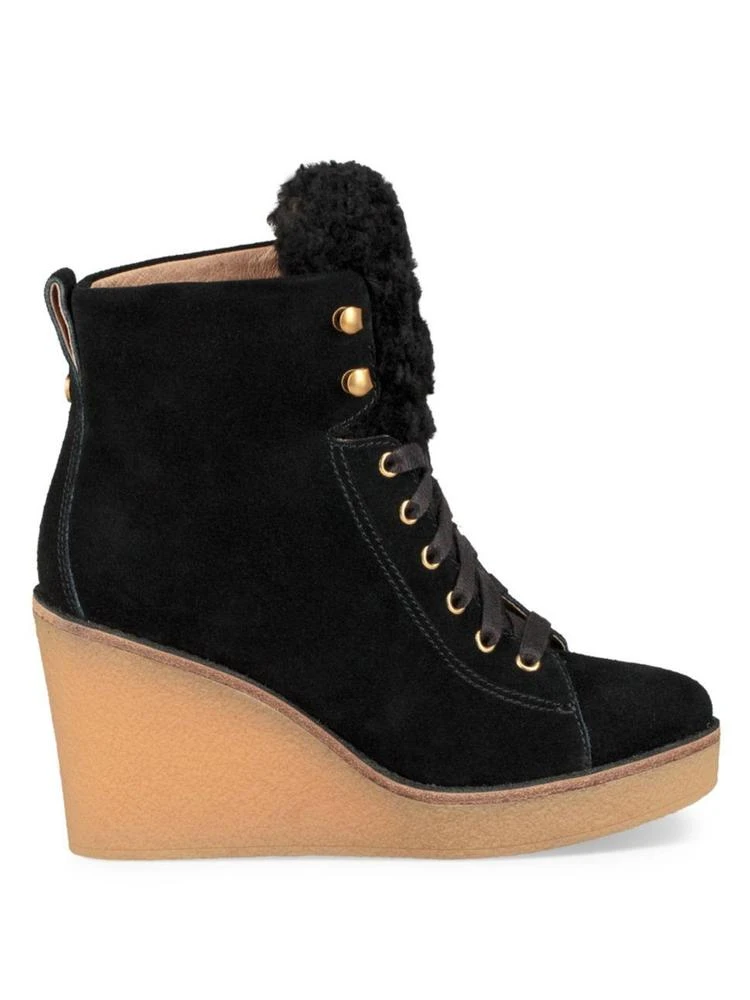 商品UGG|Kiernan Sheepskin & Suede Wedge Booties,价格¥585,第4张图片详细描述