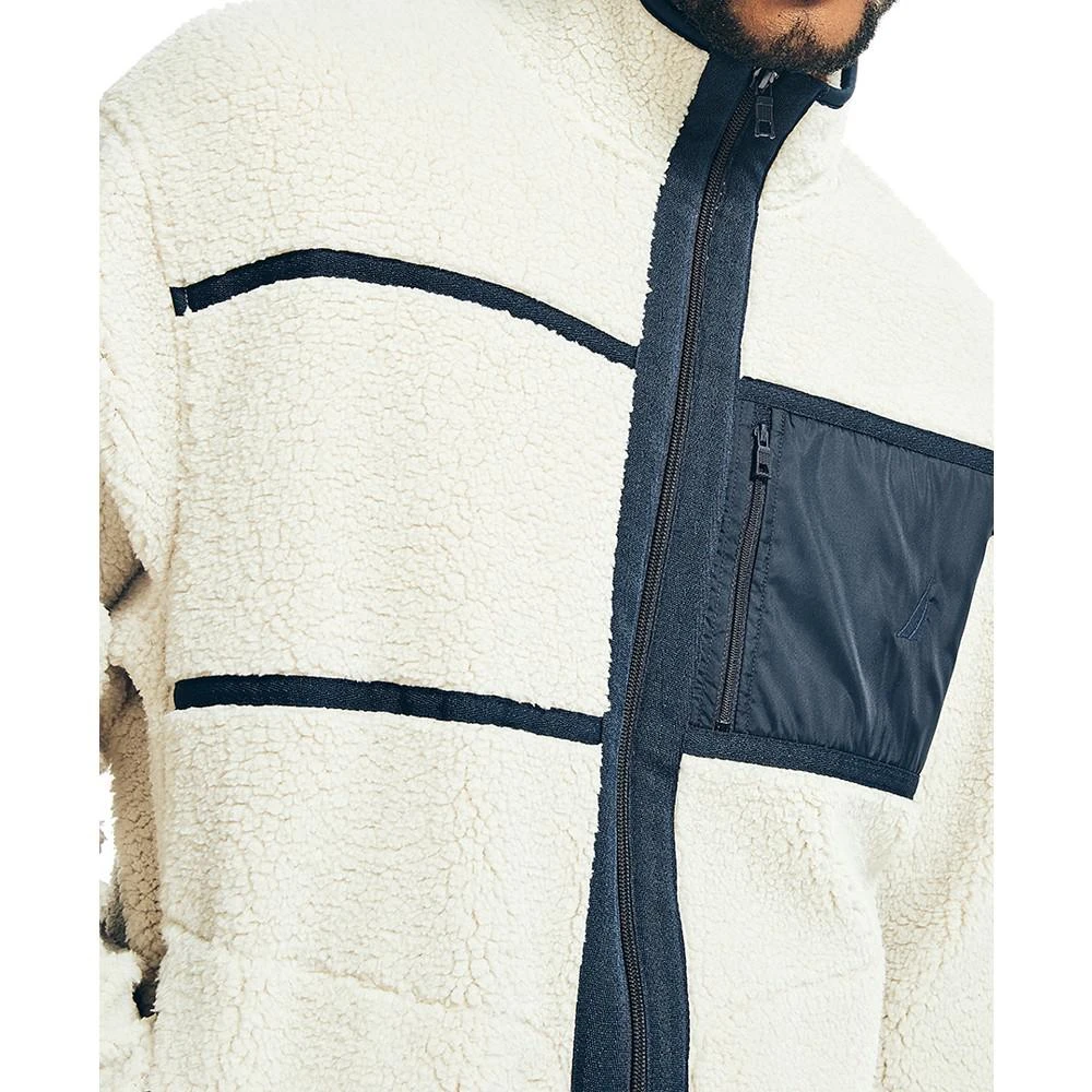 商品Nautica|Men's Sustainably Crafted Sherpa Fleece Full-Zip Jacket,价格¥527,第3张图片详细描述