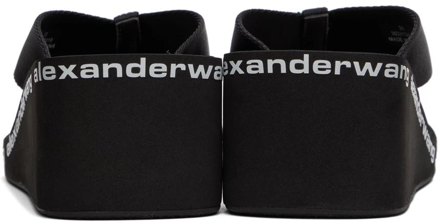 商品Alexander Wang|Black AW Wedge Flip Flop Sandals,价格¥2121,第2张图片详细描述