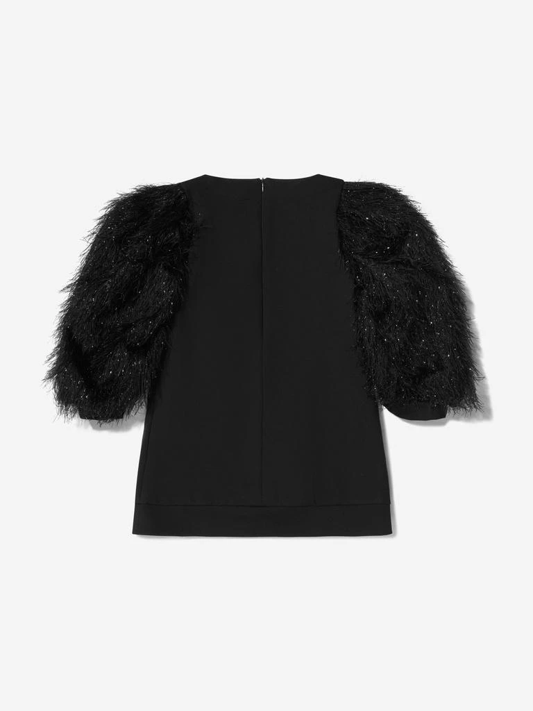 商品Mama Luma|Mama Luma Black Girls Feather Look Sleeve Dress,价格¥1122,第4张图片详细描述